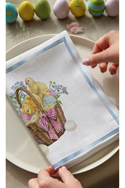 Markaev Easter Little Chicks Cotton Piece 6-Piece Napkin Set