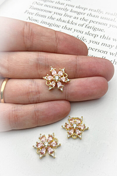 roshel Zirkon Taşlı Lotus Bileklik & Takı Aparatı ve Ucu, Altın Kaplama