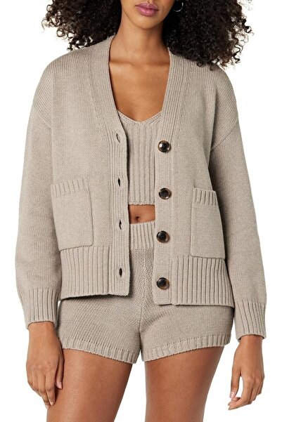The Drop Women's Brigitte cardigan, Cotton blend,