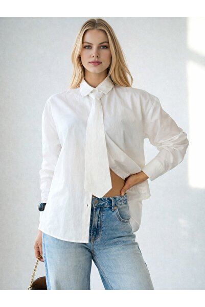 Betül Nayir Ecru Tie Detailed Cotton Pack Shirts for Women
