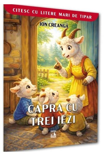 Editura Neverland Capra cu trei iezi. Citesc cu litere mari de tipar