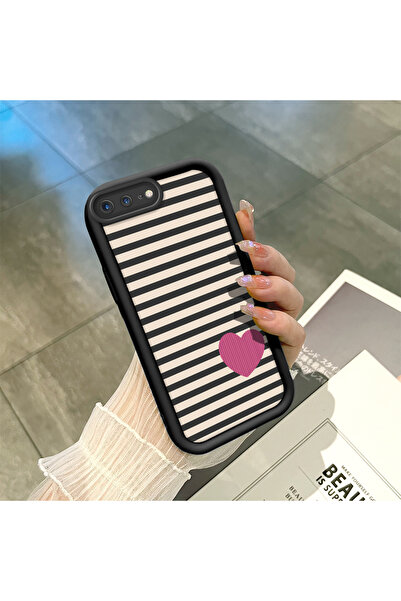 ucuc حافظة سيليكون سوداء متوافقة مع هاتف iPhone 7 Plus/8 Plus مع حماية للكامي...