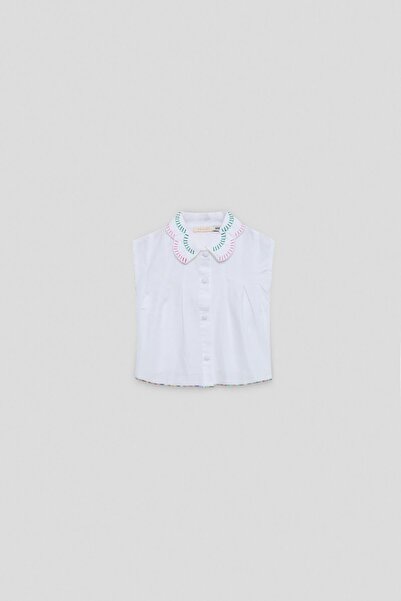 GB Baby BG Store قميص أبيض للفتيات الصغيرات