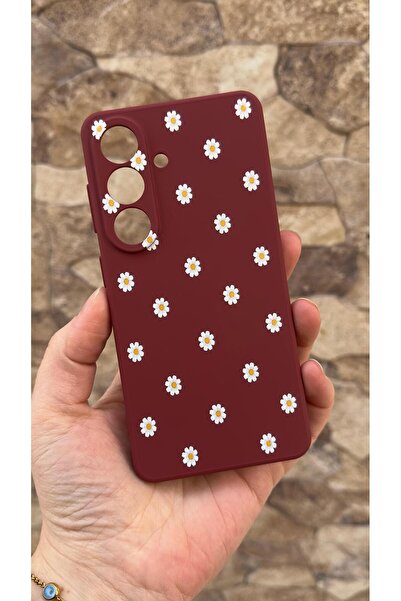 Vip Case Samsung Galaxy S26 Compatible White Daisy Patterned Silicone Shock-A...