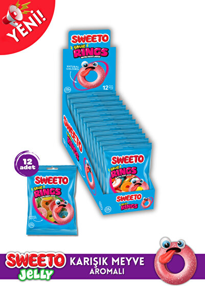 SWEETO Jelly Sour Rings / Ekşi Halkalar 80g x 12