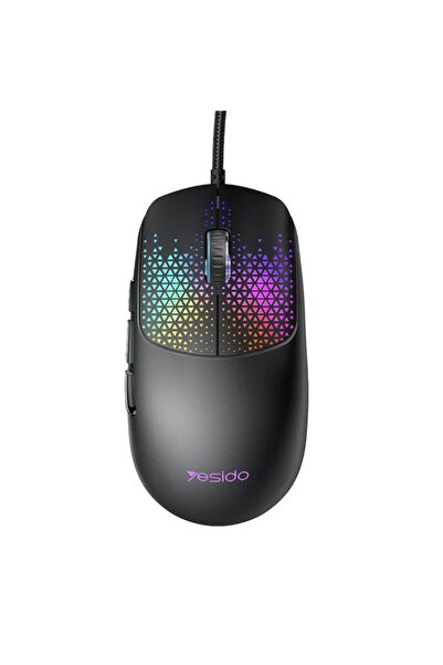 Yesido Mouse de gaming cu fără sârmă , ultra-ușor, 7200 DPI, iluminare RGB, 7...