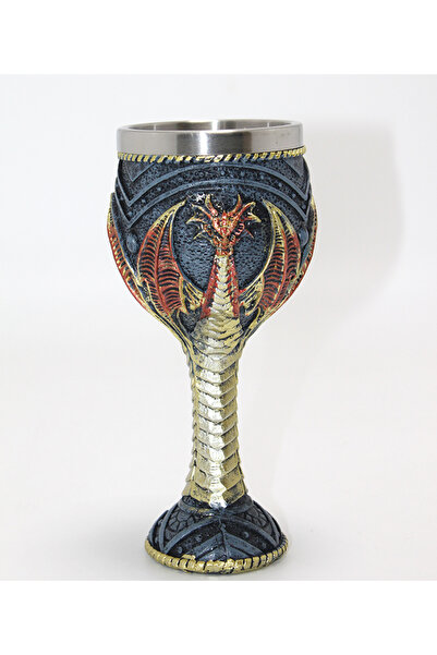 MericLine Dragon Design 3D Embossed Steel Goblet Cup