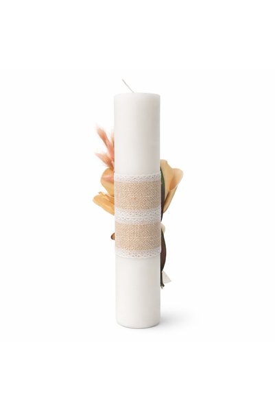 Dany Kids Fashion Lumanare cu floare de magnolie si funda crem
