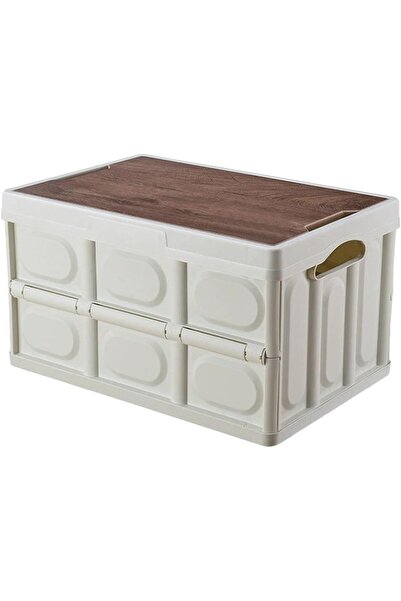 Arabest Foldable Plastic Trunk Storage Container with Lid,for Outdoor Camping...