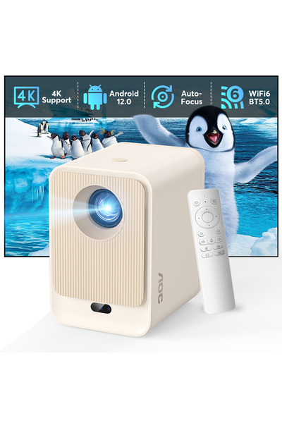 Aoc Fast WiFi6 Bluetooth Projector 1080P Fully Sealed, Android 12 Auto Focus,...