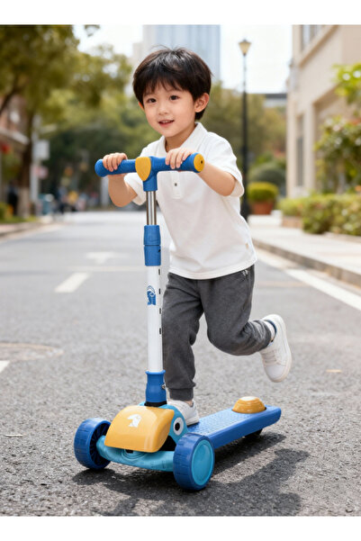 GOG Foldable 3 Wheel Kids Scooter with LED Light Up Wheels, Adjustable Handle...