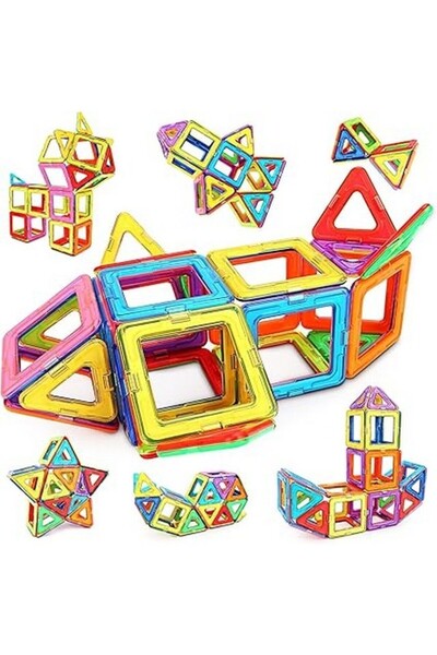 OEM Set 48 blocuri de constructie magnetice KOUYUO pentru copii, multicolor