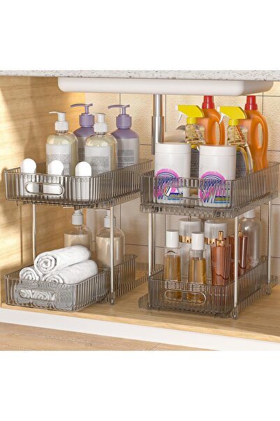 Arabest عبوة من قطعتين من أرفف تخزين الحمام متعددة الأغراض، مع فواصل متحركة، ...