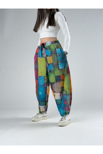 COCOPELLI Colorful Patchwork Women's Pants Coc2956