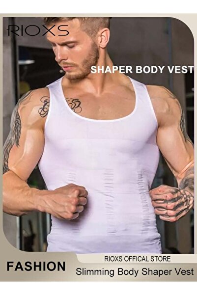 RIOXS Men's Slimming Body Shaper Vest, Soft Breathable Sports Shaping Tank To...