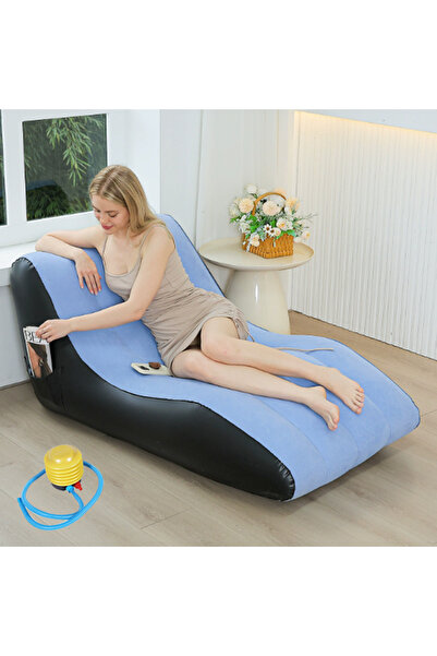 Generic S-shaped sofa outdoor inflatable mattress air bed lazy camping bed ai...