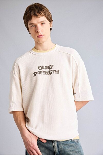 DeFacto Ανδρικό T-shirt G2562AX/ER105 ECRU