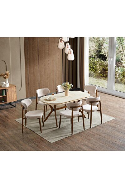 ERVA VENÜS MASA + TOPKAPI METAL SANDALYE TAKIMI