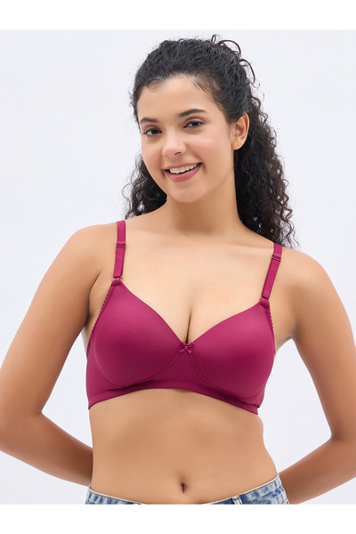 Clovia By Styli Maroon Padded Non-Wired Full Coverage Multiway T-Shirt Bra
