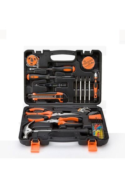 Arabest طقم أدوات منزلية مكون من 45 قطعة، صندوق تخزين أدوات يتضمن مطرقة ومفك ...