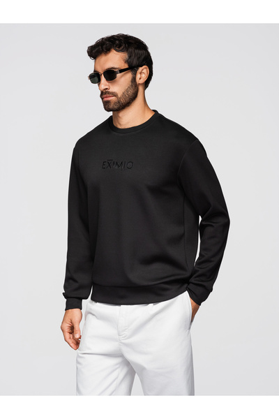 OMBRE Men's Modern Sweatshirt OM-SNBC-0199 Black