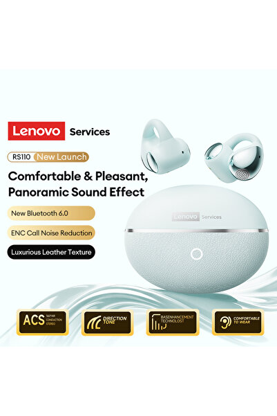 choice2 Lenovo Blue NEW RS110 OWS Open-Ear Wireless Earbuds Clip On BT 6.0 He...