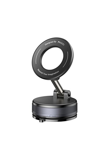 Yesido Suport telefon auto, montare magnetică, braț telescopic, ventuză, negru