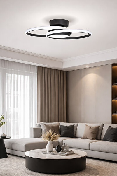 Fer Avize Elsa Modern Tasarım Enerji Tasarruflu Led Avize Beyaz Işık Salon Ço...