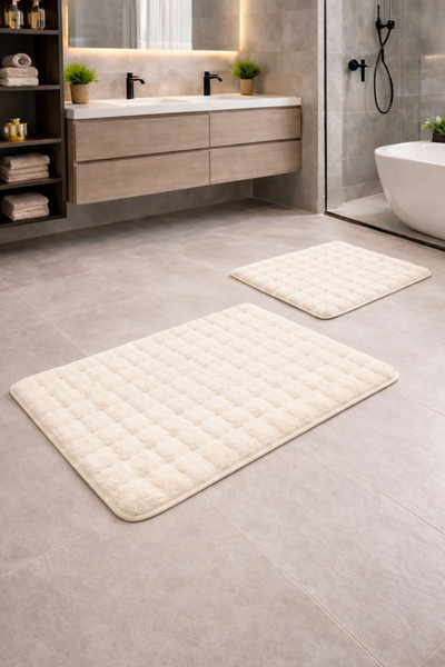 SOFT DECOR Set de toaletă modern Bubble Soft pentru baie lavabil talpă antial...