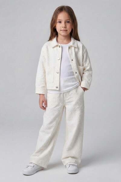 DMB KİDS Цветни панталони с мотив сърца за момичета DMB-9948