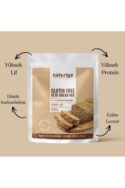 Naturiga Glutensiz Ketojenik Ekmek Karışımı 300 gr