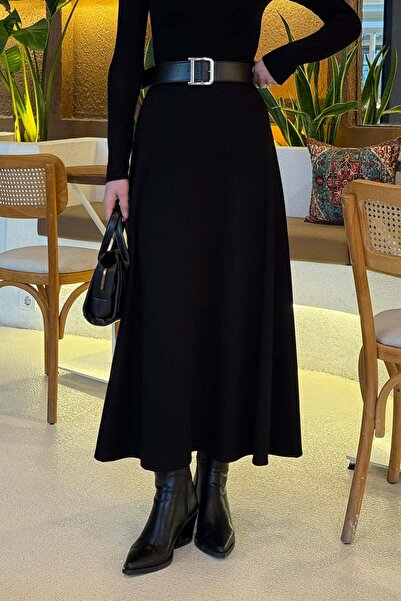 lamelif Flared Skirt Black