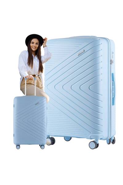 wings Large XXL Travel Suitcase - Checked Baggage, Spacious, 4 Wheels, Hard, ...