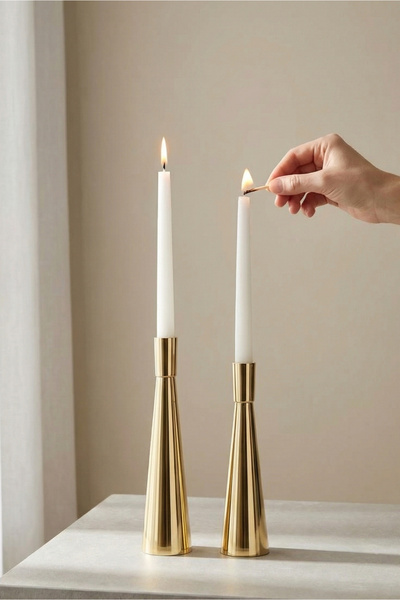 HOMİNG Melina 2'li Şamdan Mumluk Seti