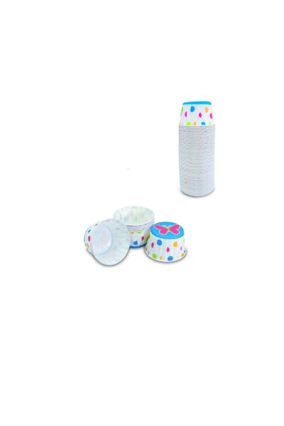 Vipfoni Oven-Safe Greaseproof Paper D Patterned Muffin Cupcake Mold 50 Pieces