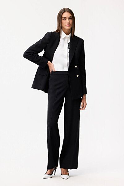 Love My Body Gabardin Bol Paça Cepli Pantolon