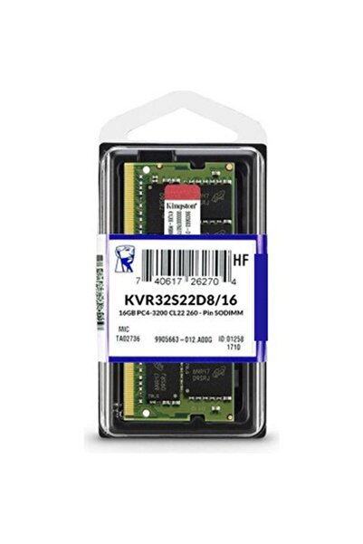 Alfamaks Bilgisayar ذاكرة الوصول العشوائي للكمبيوتر المحمول KVR32S22D8/16 16G...