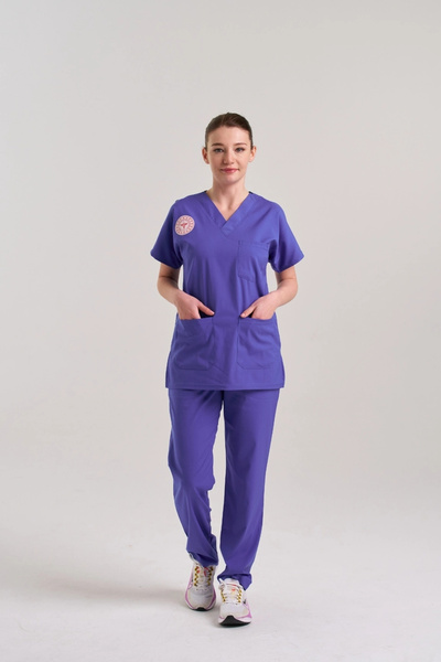 Moodamedikal Temizlik Personeli Forması Scrubs Likralı Takım Sağlık Bakanlığı...