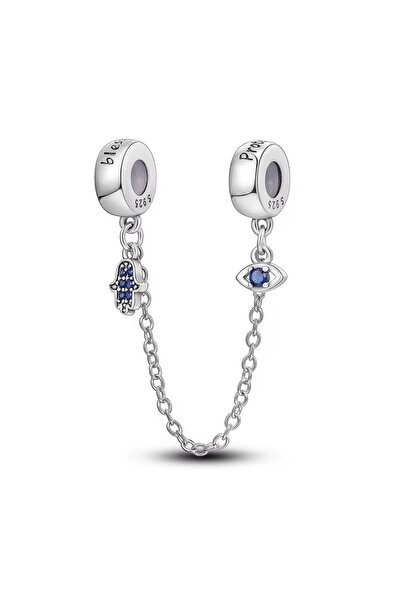 Choice11 KJC404 925 Sterling Silver Safety Chain Aircraft Earth Camera Daisy ...
