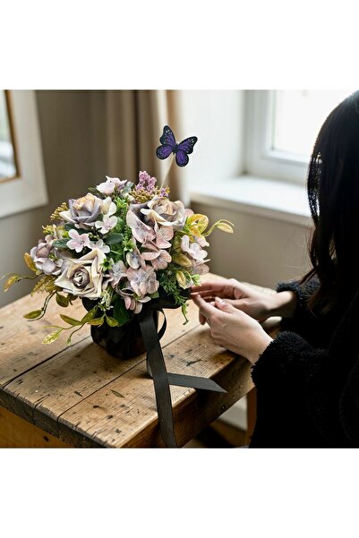 sedoshhomevision Lilac Powder Hydrangea Artificial Flower Arrangement Decorat...