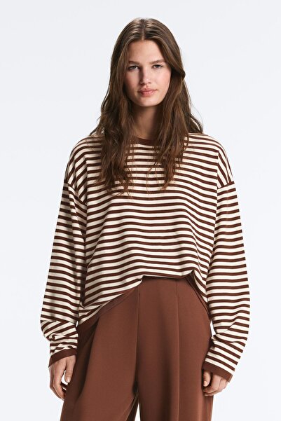 Oysho Çizgili uzun kollu kazak