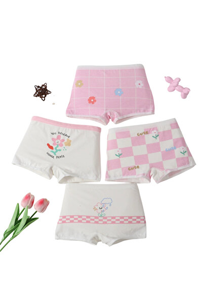 Bidani Pure Cotton Soft Comfort Panties – 4 PC Girl - 2Y to 9Y