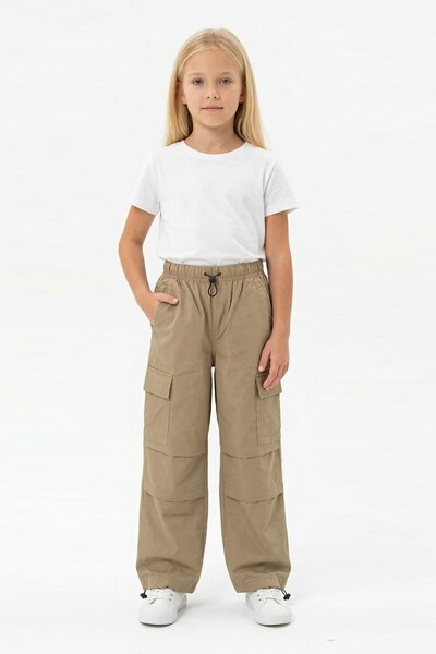 zahider Unisex Model Cargo Pocket Pants for Girls and Boys