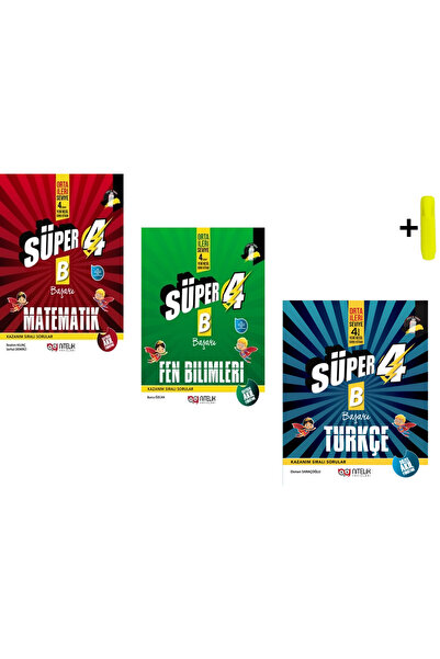 Nitelik Yayınları Nitelik 4.Sınıf Yeni Nesil Süper Matematik Fen Ve Türkçe (B...