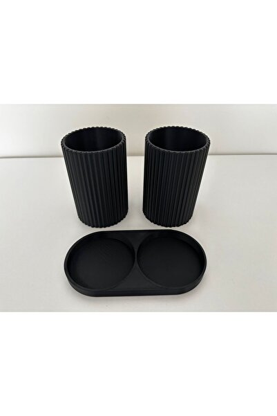 Alparslan 3D Minimalist Masaüstü Organizer Banyo Kalemlik Seti – 2’li Kalemli...