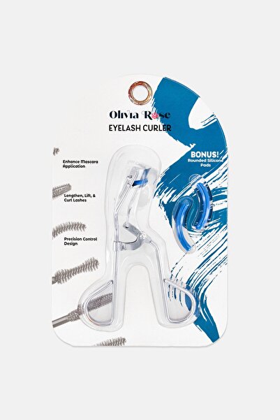 Olivia Rose أداة تجعيد الرموش من الفولاذ المقاوم للصدأ مع وسادات سيليكون، فضي...