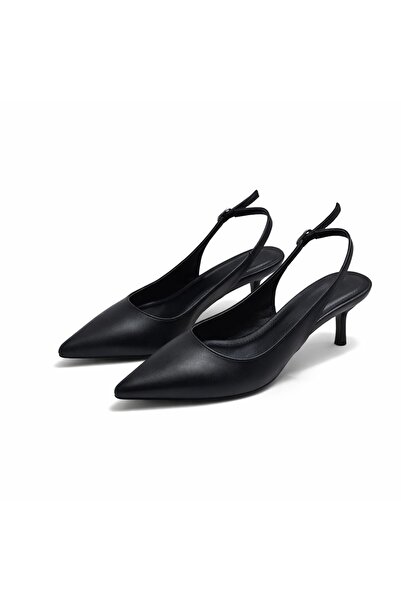 PATRON SHOES جلد أصلي حذاء نسائي بكعب 4 سم ومقدمة مدببة، كاجوال وكلاسيكي مع ح...