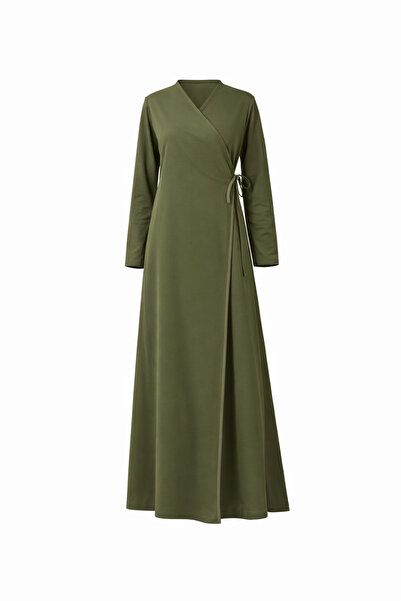 Transacoustic Kruvaze Yaka Biyeli Esnek Interlok Kumaş Namaz Elbisesi