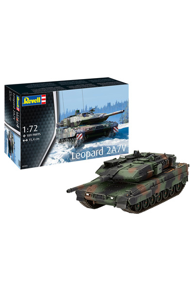REVELL Macheta militara Leopard 2A7V, scara 1:72 (nivel 4) cu 189 piese, 03355