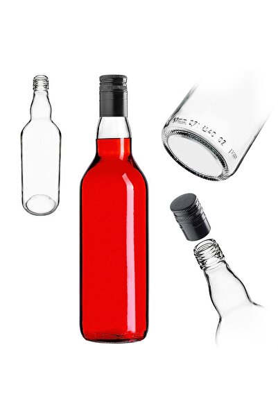 KADAX Sticlă de sticlă cu capac lung negru, 700 ml, 1 bucată.